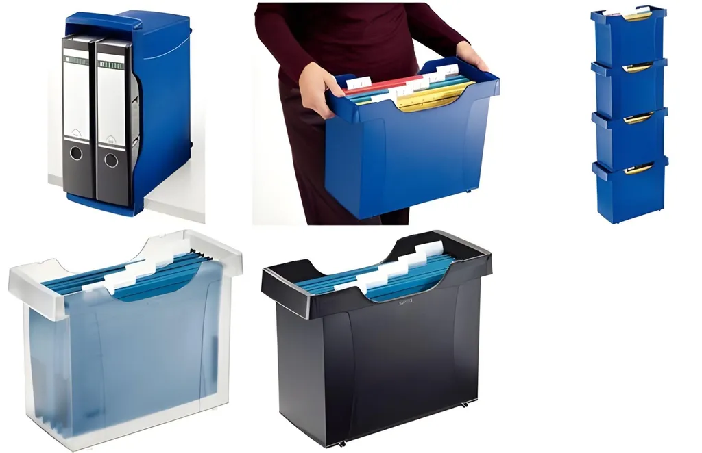 Boîte d'archivage Leitz Plus Mini-dossier en plastique robuste Frost