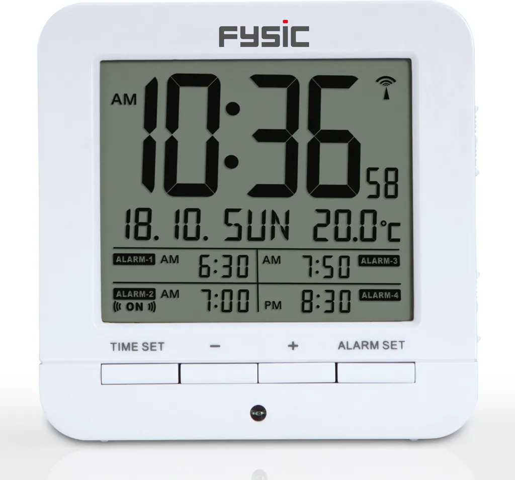 Réveil Matin Digital Fysic FKW-8 avec Thermomètre et Écran LCD Lumineux