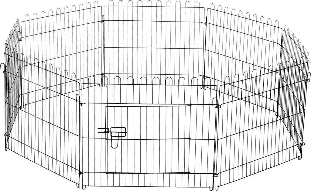 Clôture animaux anti-fugue pliable avec porte pour jardin et salon