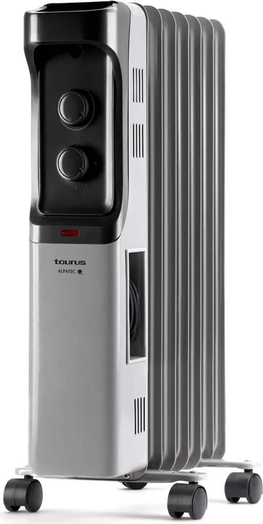Radiateur bain d'huile Taurus 1500W mécanique gris et noir pour 15m2