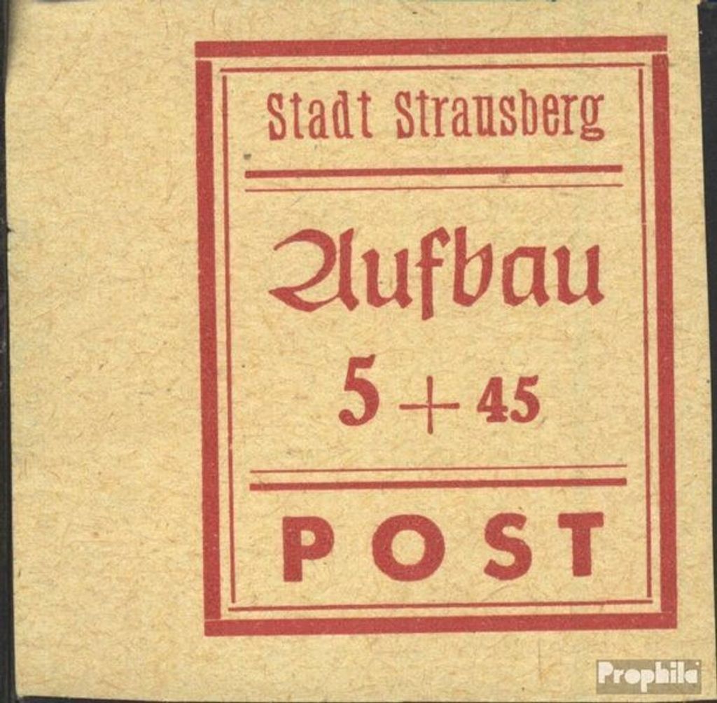 Briefmarken Strausberg (Berlin) 1946 Mi 34B postfrisch Wiederaufbau