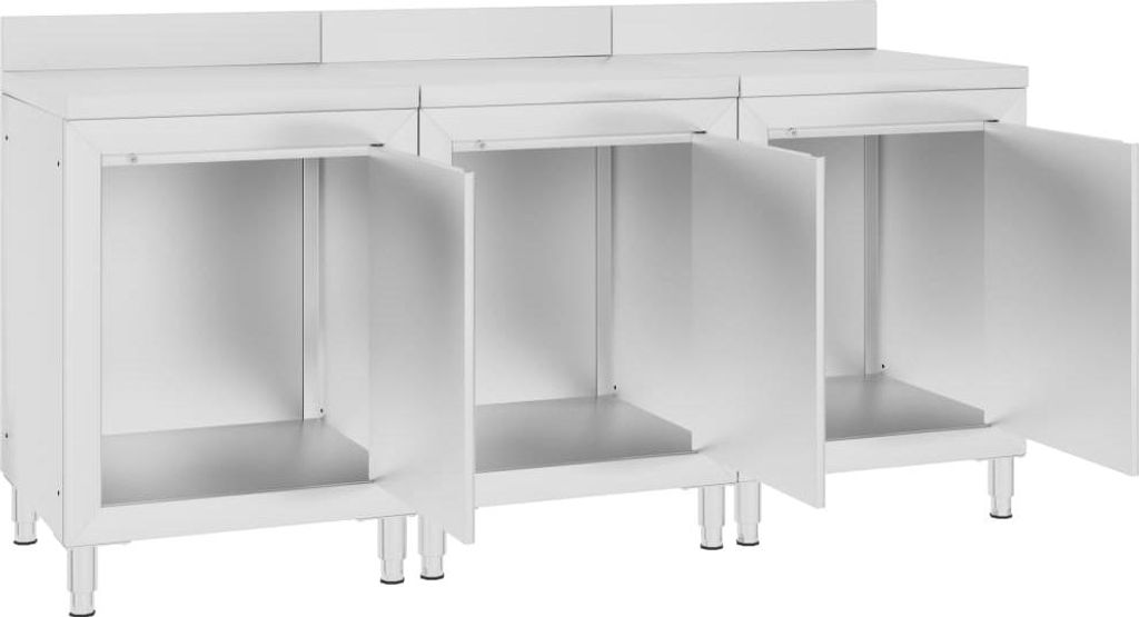 vidaXL Arbeitsschrank 180x60x96 cm Edelstahl