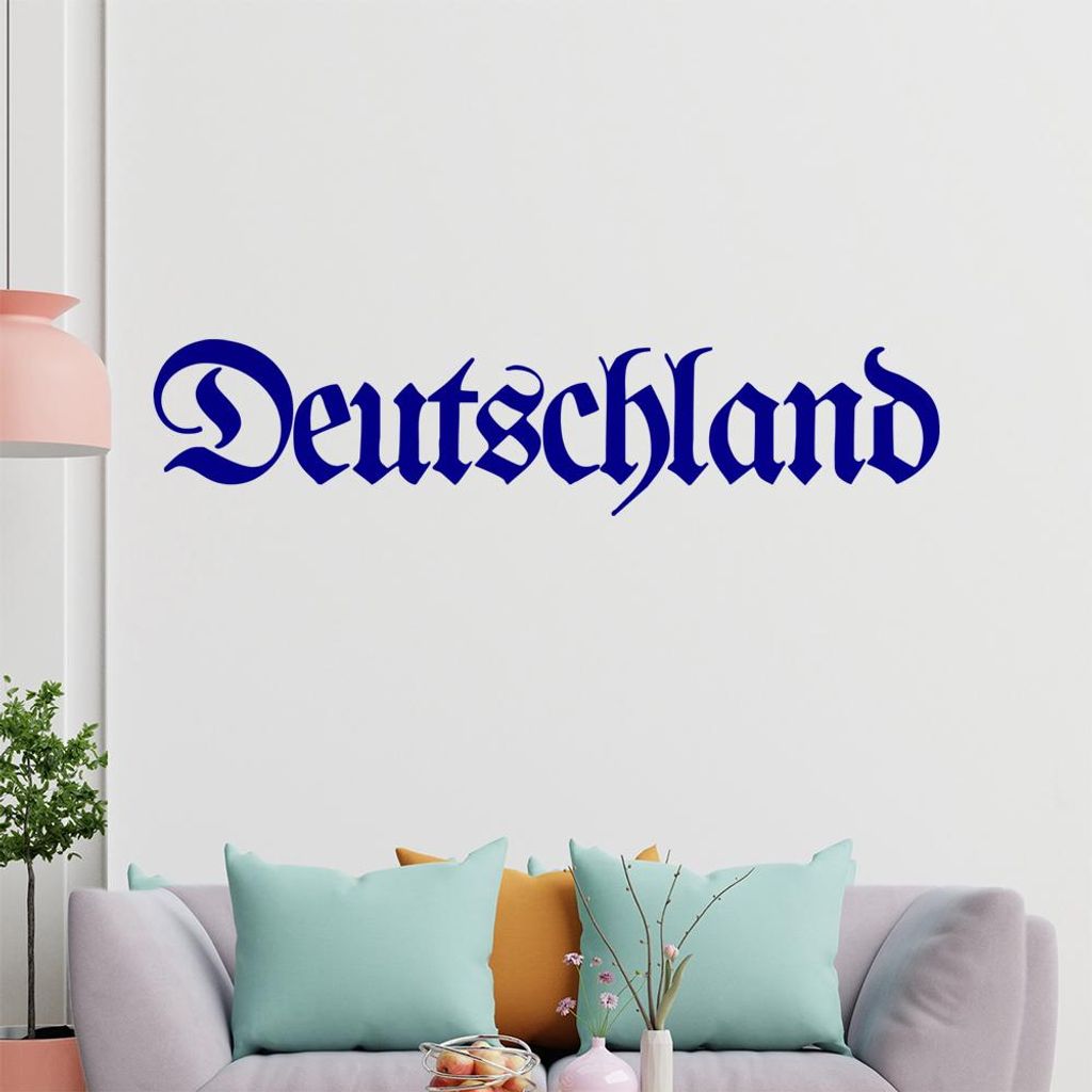 KIWISTAR Deutschland altdeutsche Schrift - Oldschool Retro Wandtattoo in 6 Größen - Wandaufkleber Wall Sticker - Dekoration, Küche, Wohnzimmer, ...