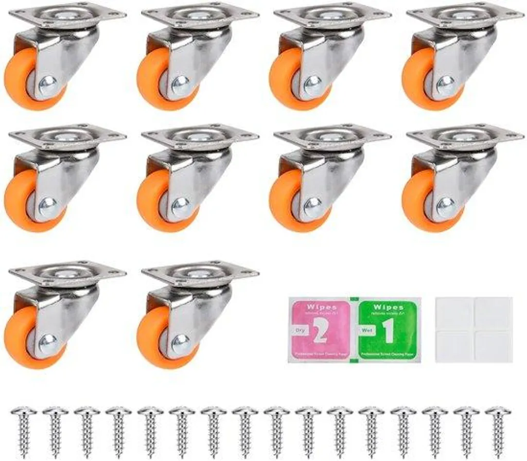 Roulettes de meuble 12 mm pour bacs de rangement et petits mobiliers DIY