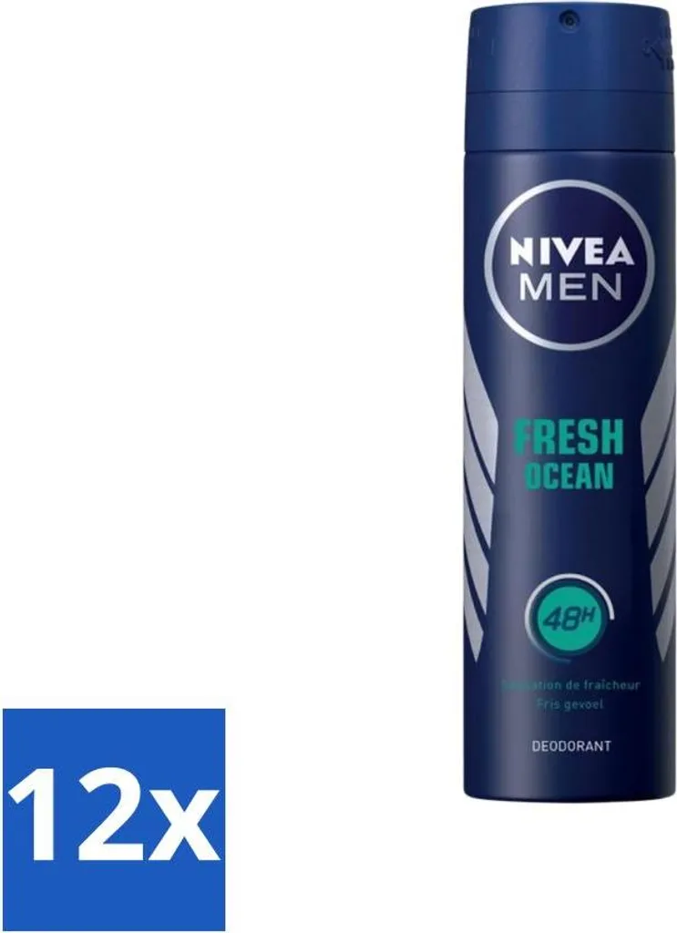 Nivea Men Fresh Ocean Spray 12 Pezzi - Il Miglior Deodorante per Uomo