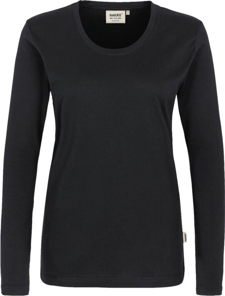 HAKRO Damen Longsleeve Classic 178, schwarz, XS