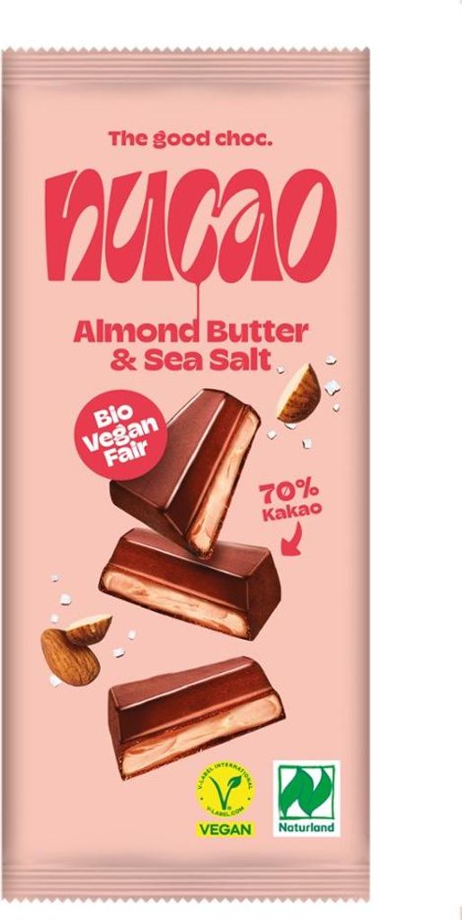 nucao Tafelschokolade Almond Butter & Sea Salt 125g