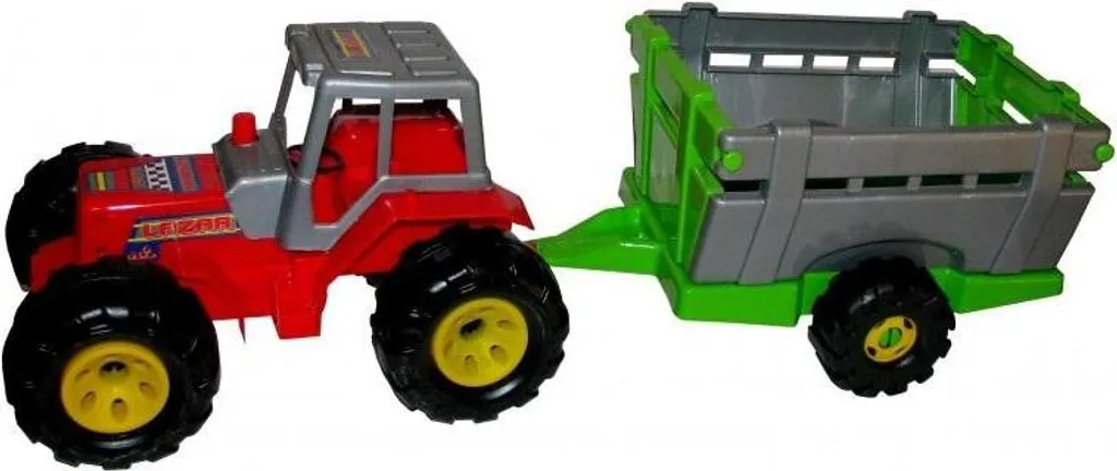 Tracteur moyen Lazar pour enfant en bois naturel - Jouet robuste