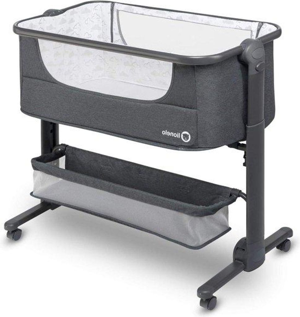 Kinderbett 3 in 1 95x55x85 cm 6-fach Höhenverstellung - für Kinder bis 9 kg - Bewegungsfunktion - großer Beutel - Co-Sleeper
