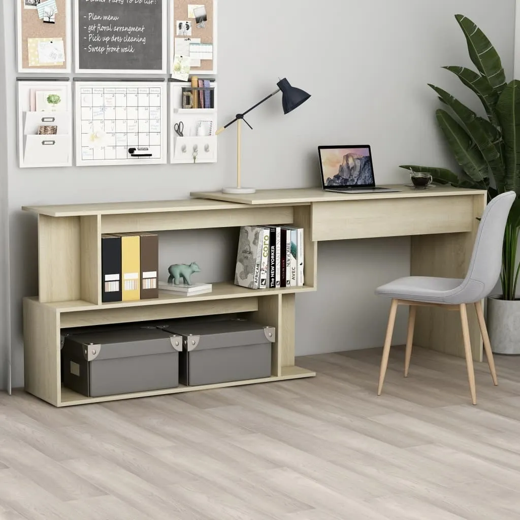 Scrivania Gaming e Ufficio 200x50 cm | vidaXL Angolare Rovere Sonoma