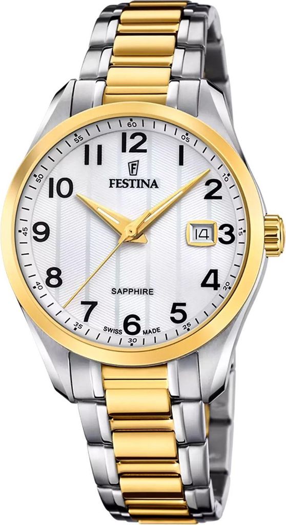 Herrenuhr FESTINA 20027/1 in klassischem Gold. Produktbild 