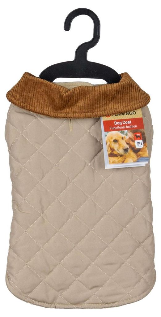 Flamingo Hundemantel Modest beige, Rückenlänge: 35 cm