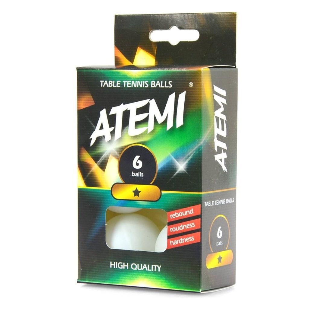 Atemi* Tischtennisbälle weiß 6 Stk