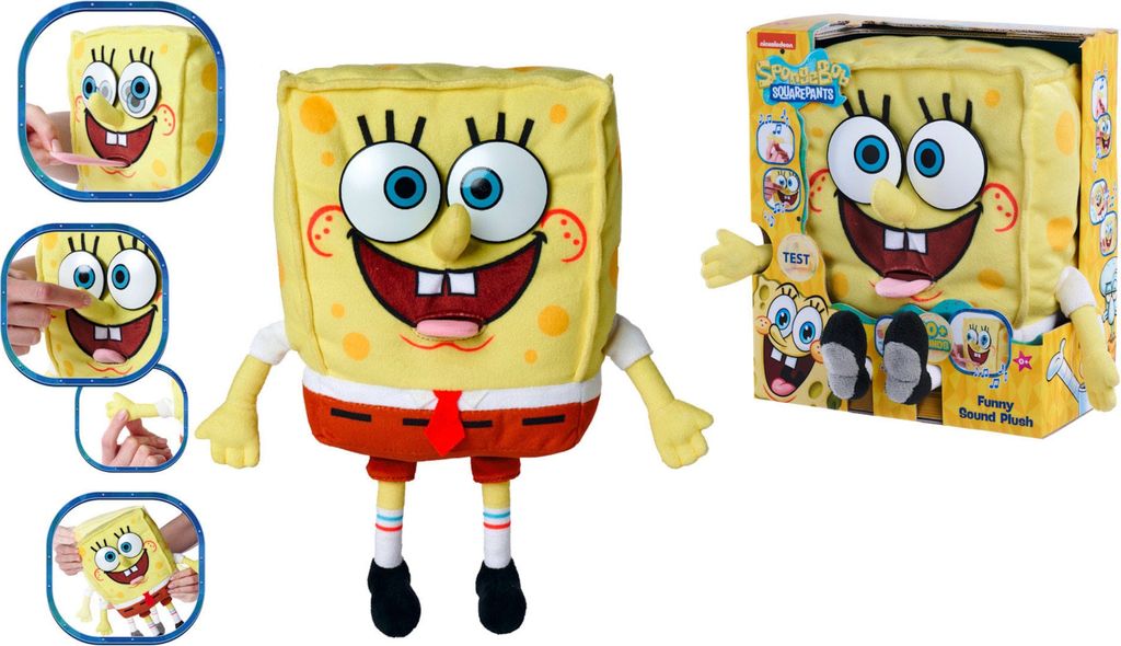 Bob l'éponge en peluche avec son Bob l'éponge 30 cm Image du produit 
