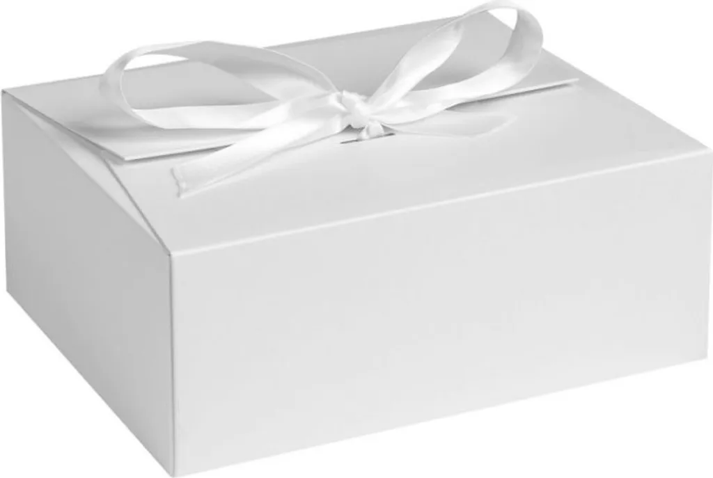 Set 5 Scatole Regalo Bianche 25x20x10cm Eleganti per Boutique e Privati