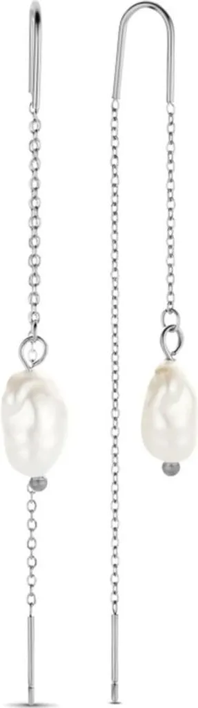 Orecchini CO88 8CE-70429 Argento: Gioielli Donna in Acciaio con Perla
