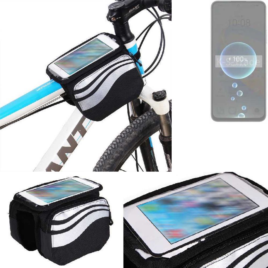 K-S-Trade Rahmentasche Fahrrad-Halterung kompatibel mit Honor X7b 5G Rahmenhalterung Fahrrad Handyhalterung Fahrradtasche Handy Smartphone Halterung