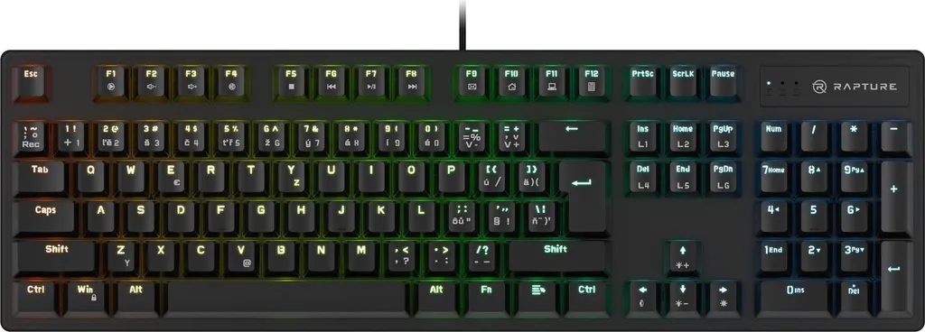 Clavier Gamer Mécanique Rapture X-RAY Outemu Blue Noir - Layout FR/SK