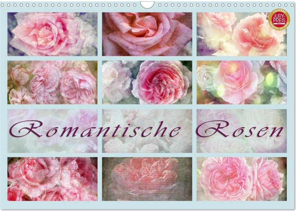 Romantische Rosen (Wandkalender 2026 DIN A3 quer), CALVENDO Monatskalender