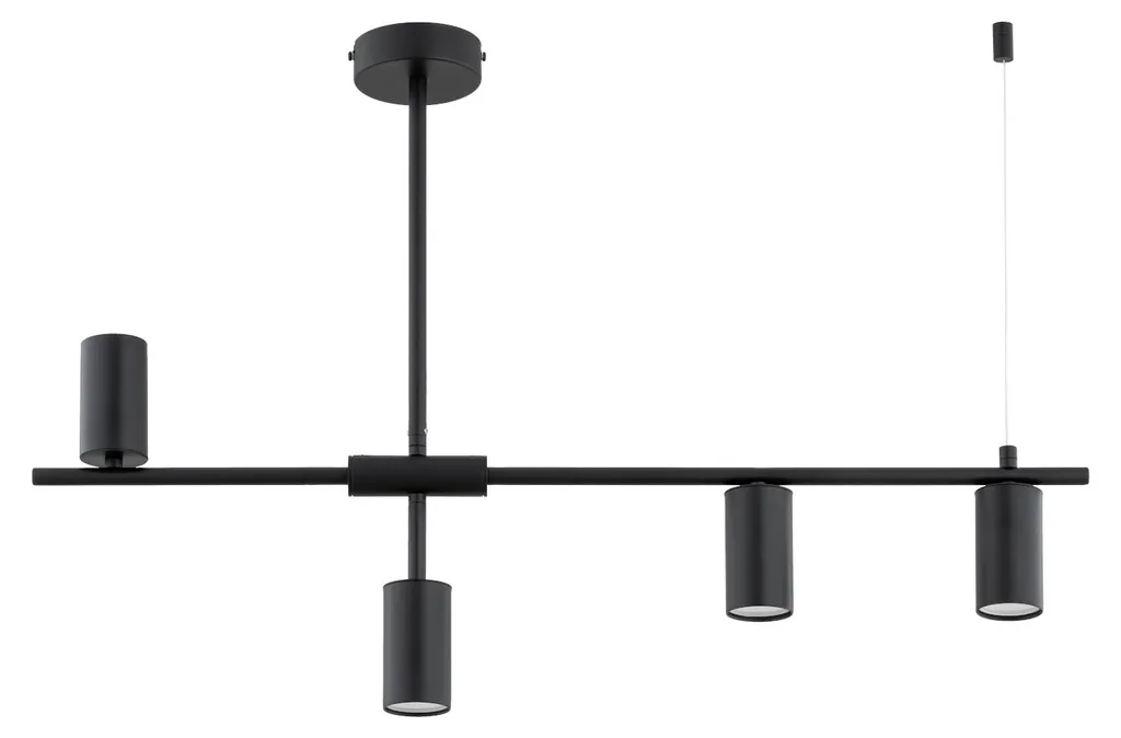 Suspension noire 4 spots SAUR Alfa : fini les zones d'ombre au salon