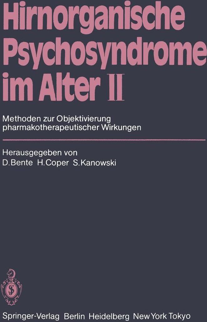 Hirnorganische Psychosyndrome im Alter II