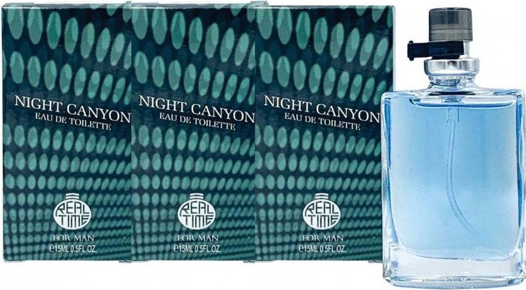 3x15 ml Real Time Eau De Toilette NIGHT CANYON Duft für Männer.