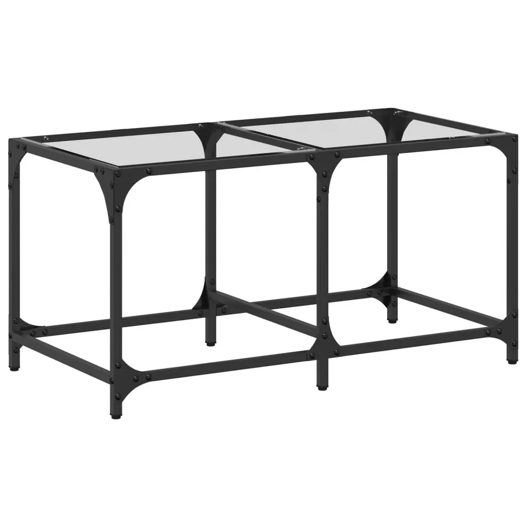Tavolini SYFAX™ Acciaio e Vetro Temperato 2pz 78,5cm - High Quality