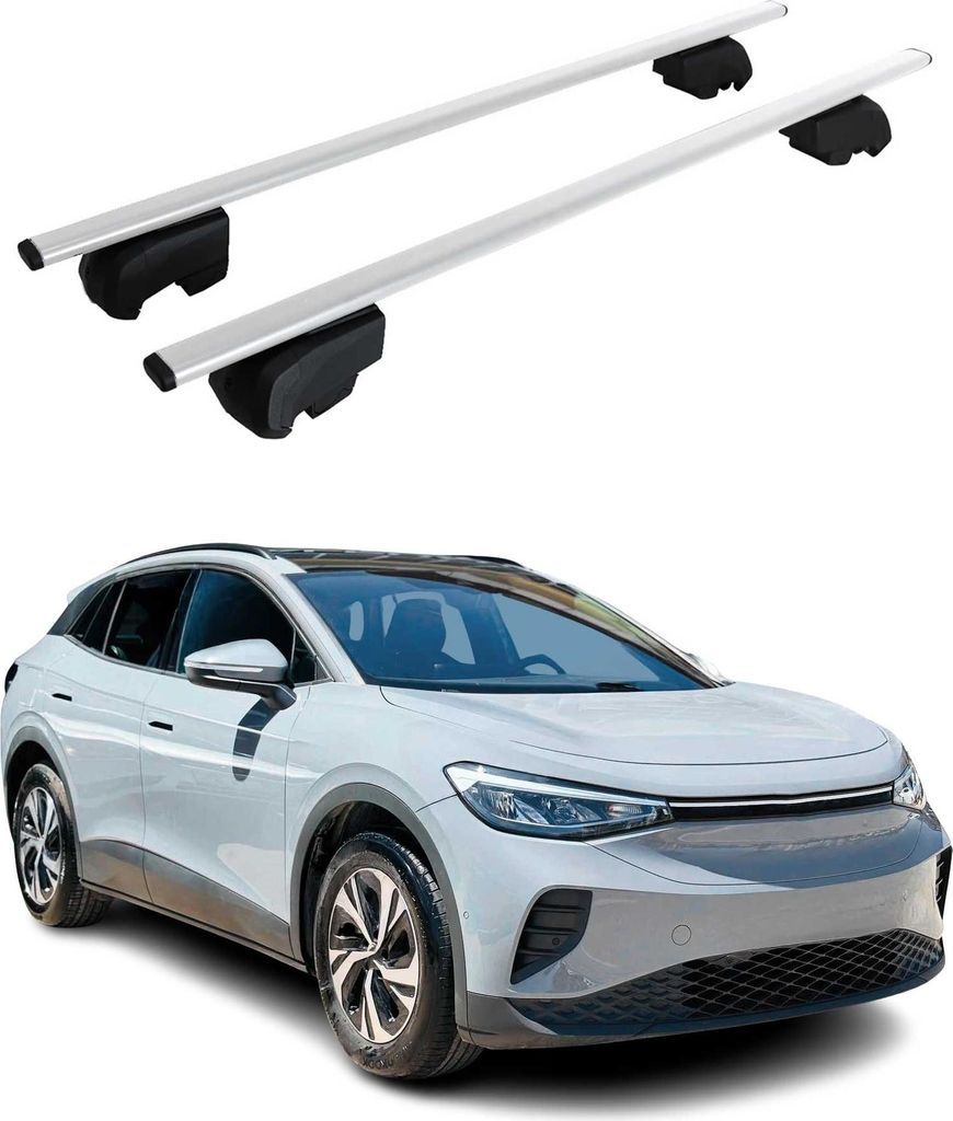 Dachträger für VW ID.4 2020-2023 Grundträger Metall Silber Produktbild 