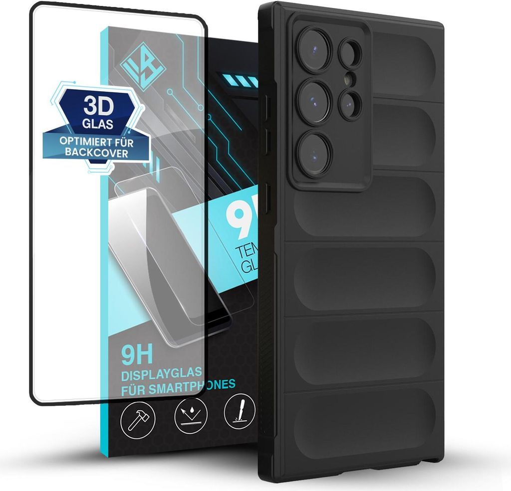 Handy Hülle für Samsung Galaxy S24 Ultra mit 9H Displayglas Produktbild 