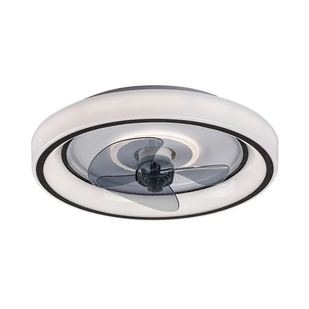 Plafonnier LED Ventilateur Horacio Noir 470mm : Éclairage et Fraîcheur