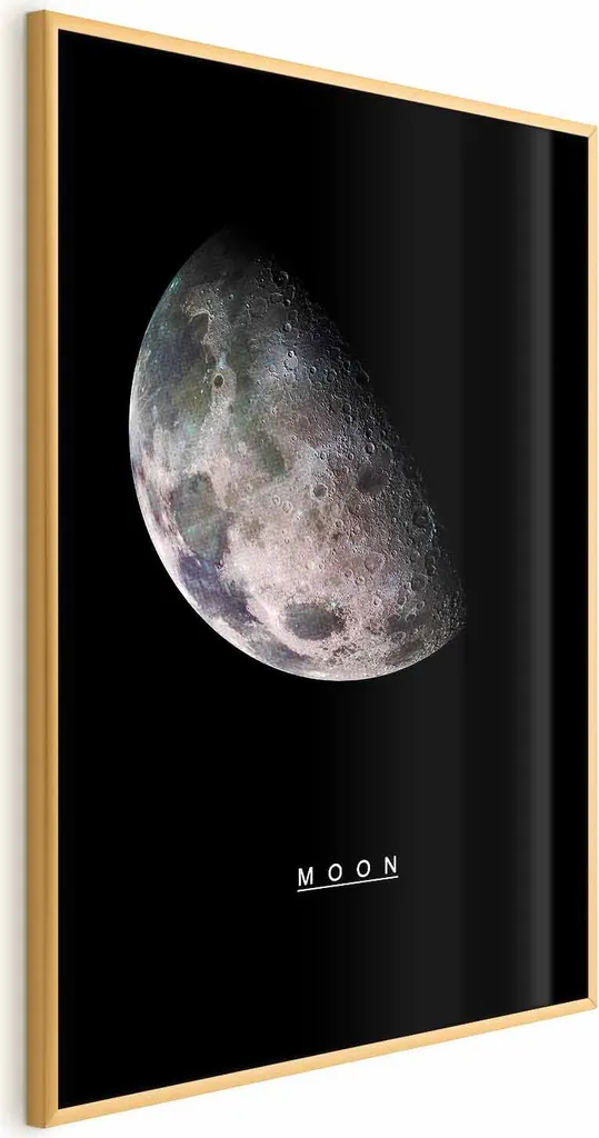 Stampa Luna 60x90 + Cornice Oro - Alta Qualità Senza Bordi Bianchi