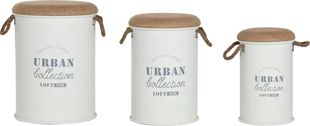 Solution de Rangement Esthétique Blanche : Set 3 Boîtes Home ESPRIT
