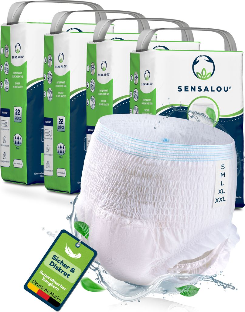 Sensalou pantaloni per pannolini maxi taglia M - 88 pezzi Immagine del prodotto 