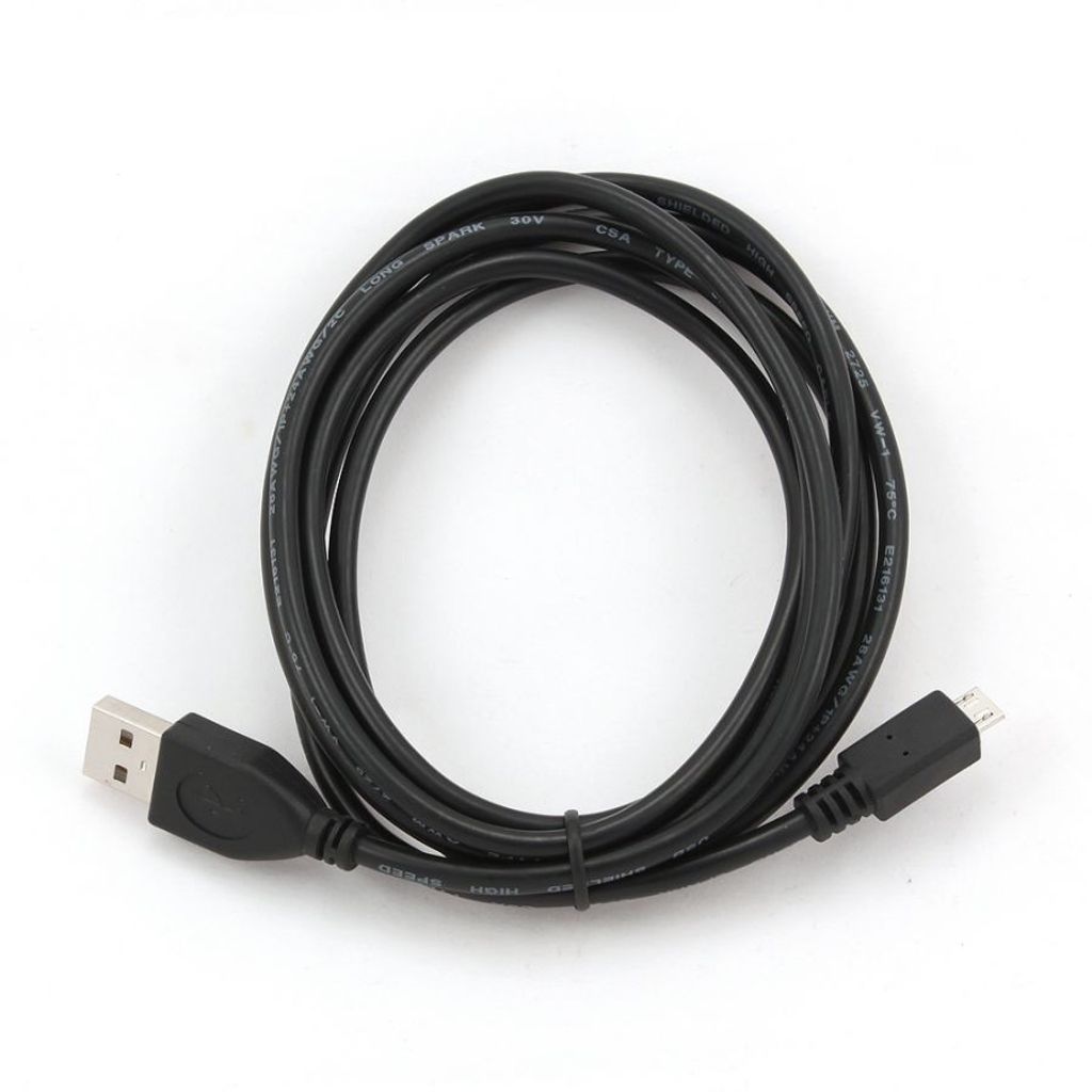 Gembird Micro USB (M) auf USB 2.0 (M) Kabel, 1,8 m, schwarz Produktbild 