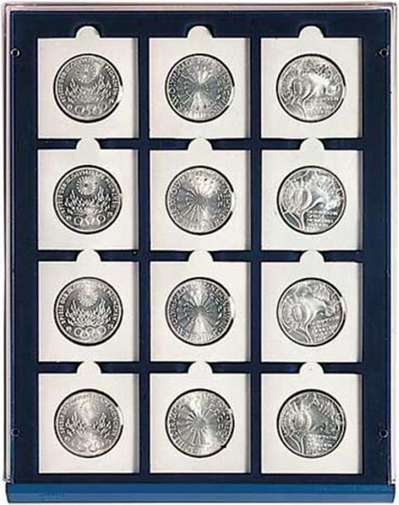 SAFE 6850 NOVA Element exquisite Holz-Münzbox für 12 Papp-Münzrahmen mit 50 mm