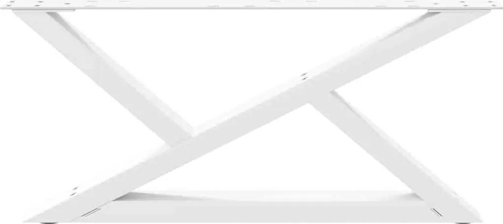 Gambe Acciaio Bianco per Tavolini 70x30 cm - Solide e Regolabili - 5