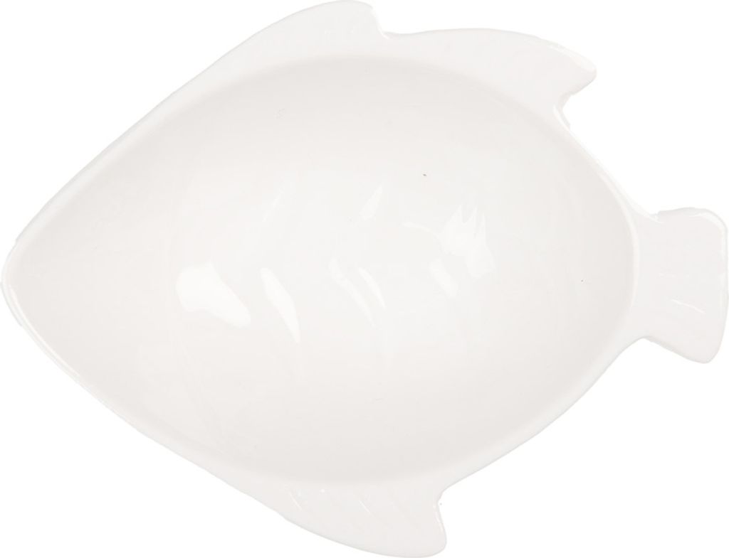 Clayre & Eef Schale Fisch 75 ml Weiß Keramik