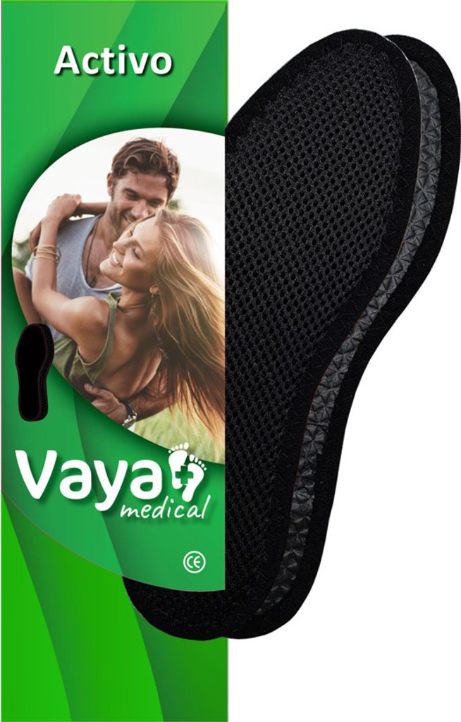 Anti-Schweiß-Sportschuheinlagen mit Aktivkohle Vaya Activo 1 Paar
