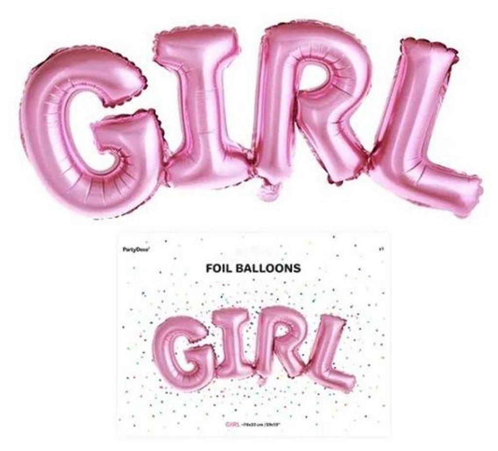 Balon foliowy Girl 74x33cm róż 71901 Zdjęcie produktu 