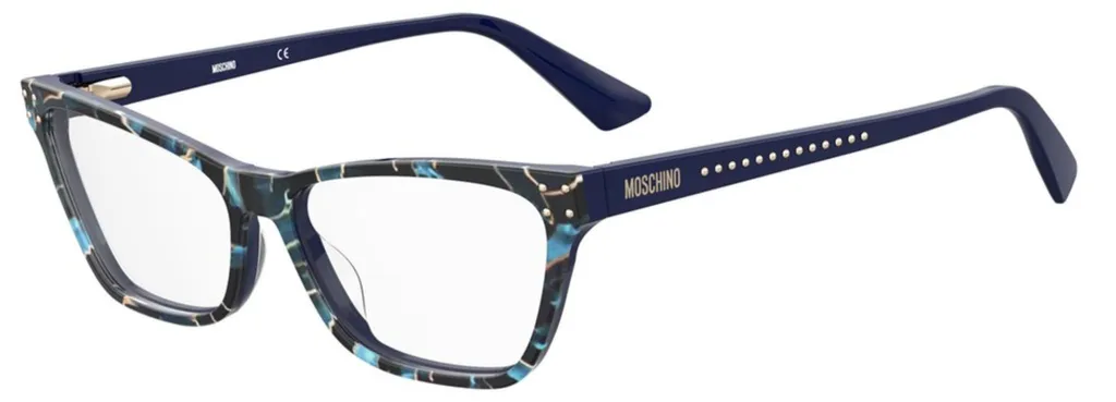 Monture Solaire Moschino Femme Noir et Bleu Havane Style Tendance