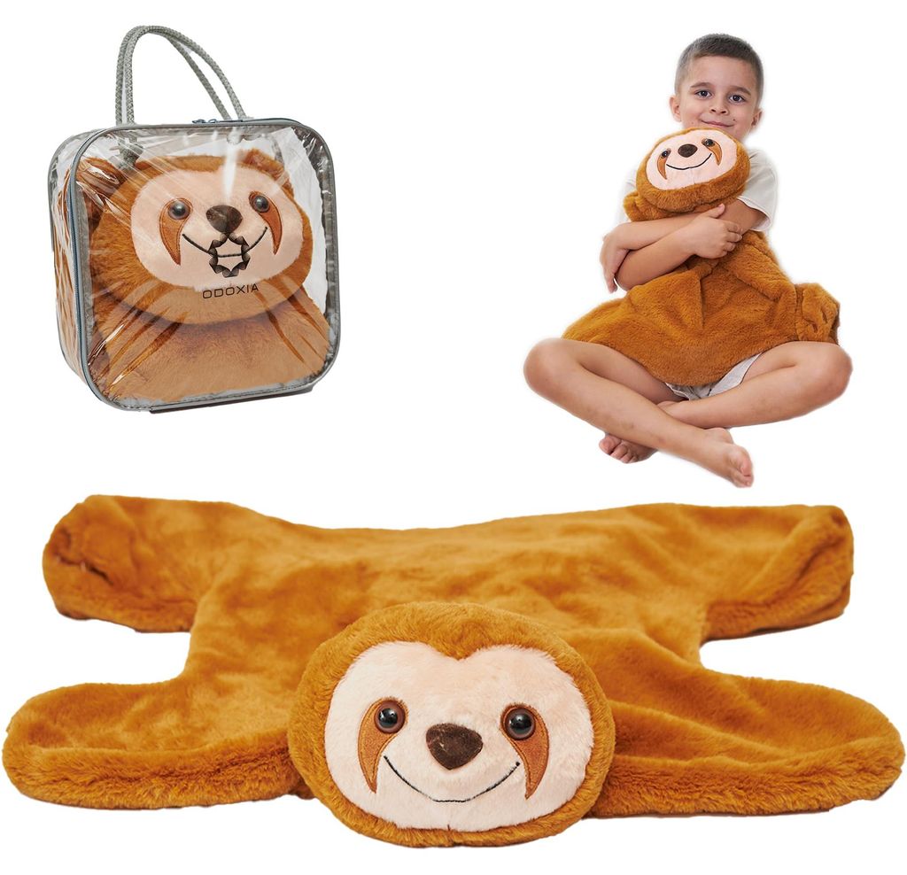 ODOXIA Sensorisches Kuscheltier für Kinder 2.3 KG | Plüsch Faultier für Entspannung & Konzentration | Weighted Lap Sloth | Vielseitiges Kuschelt...