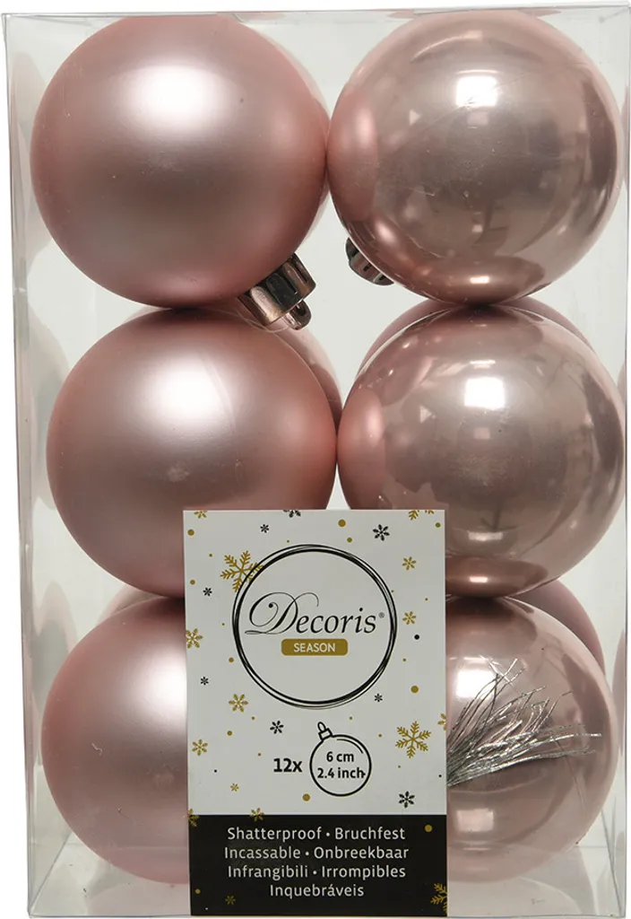 Set 12 Palline Natale 6cm Infrangibili - Decorazioni Natalizie Eleganti