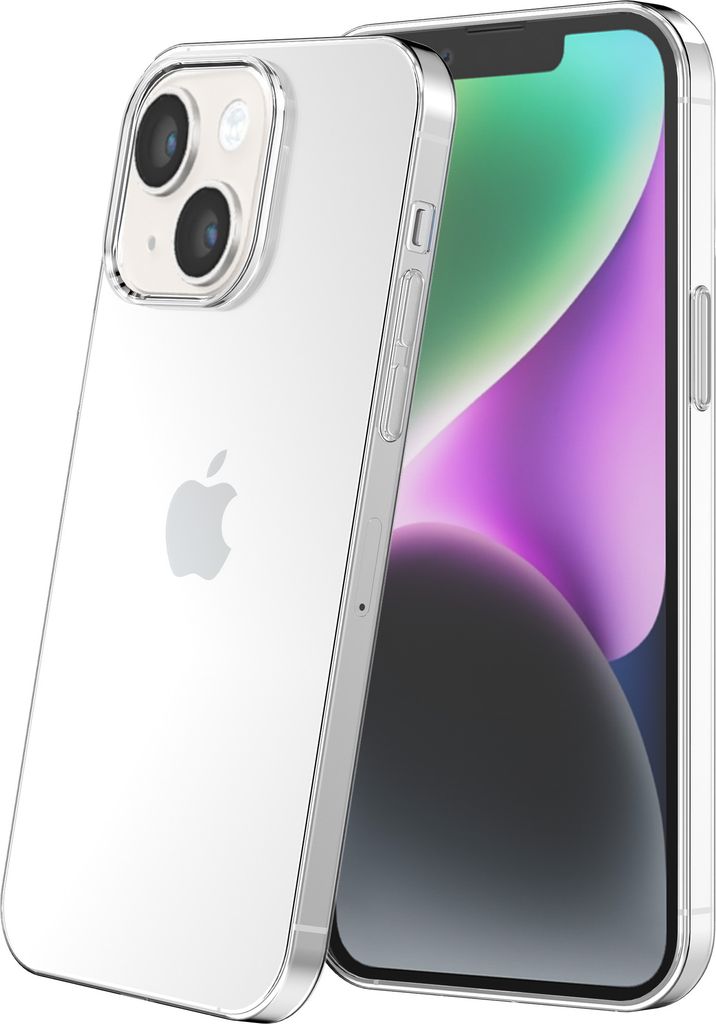 Smartphonica Telefon Fall geeignet für iPhone 14 Transparentes Silikon - Transparente klare Fall zurück Abdeckung