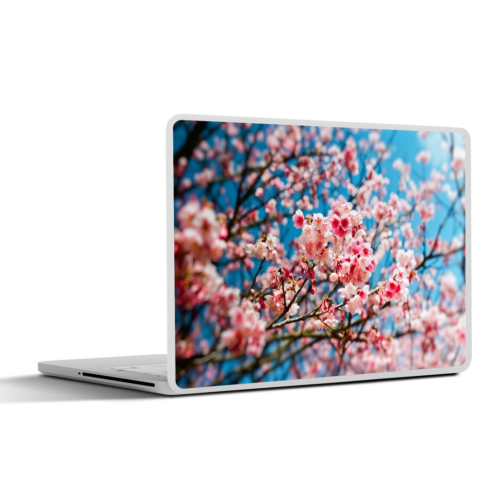 MuchoWow Laptop Aufkleber Sticker Cover Blüte - Himmel - Baum 36.5x27.5 cm - Laptop-Sticker