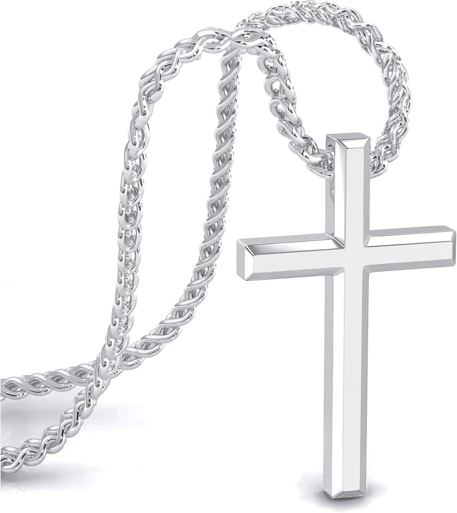 SERASAR Premium Halskette Herren [Destiny] | Rostfreier 316L Chirurgenstahl | Wasserfest | Stabile Kette | Sicherer Verschluss | Silber Farbe, 50 c...