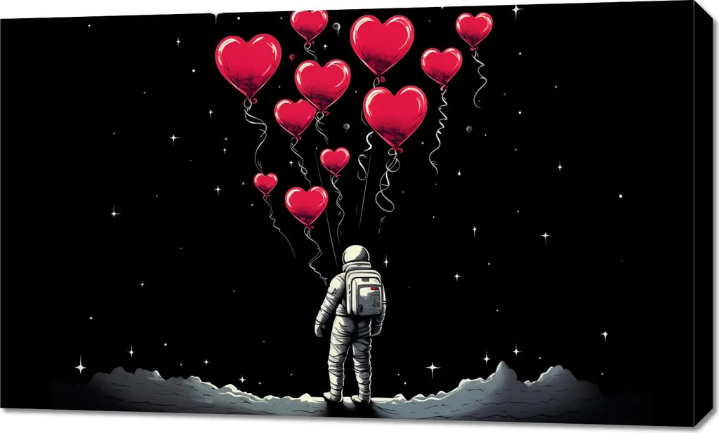 Décoration Murale Astronautes Propres cellules Format 100 x 60 cm