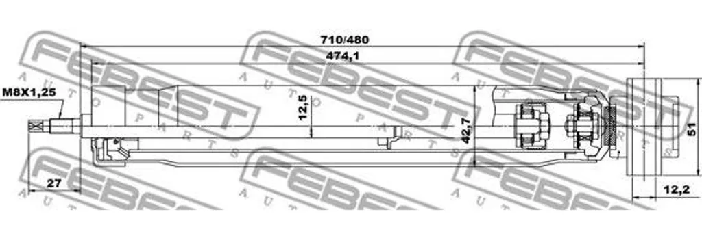 Amortisseur de suspension arrière pour Mazda 3 remplace B33A28910A
