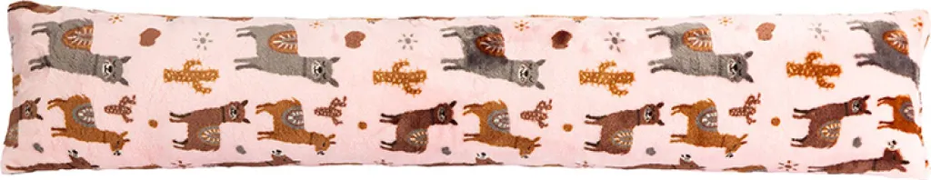 Coussin cylindrique 15x85 cm Rose et Marron - Traversin de lit moelleux