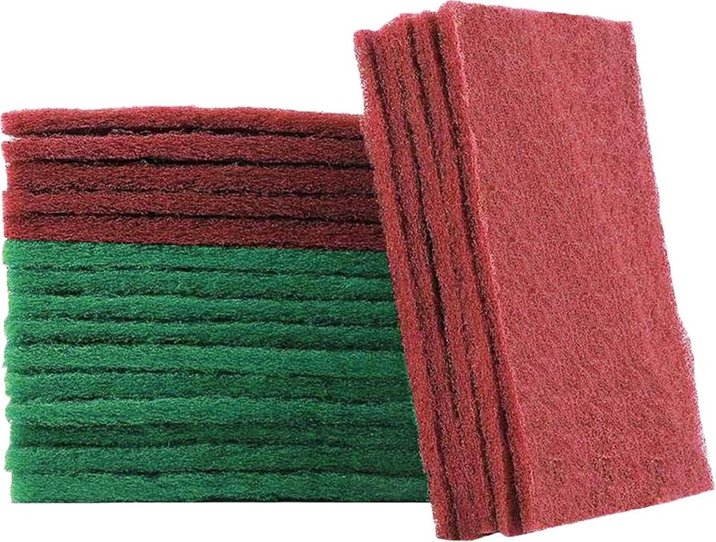 20PCS Scheuerschwamm Nylon Emery Reinigungsschwamm Schleifschwamm Set Rostentfernung Dekontamination Putzschwamm für Küche Spüle Schale(grün un...