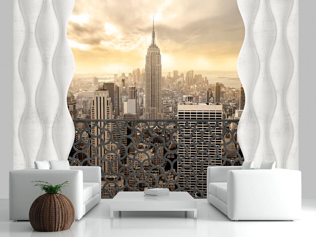 Vlies Fototapete 400x280 cm Tapeten Wandtapete XXL FESNTER STADT NEW YORK NYC d-A-0042-a-b